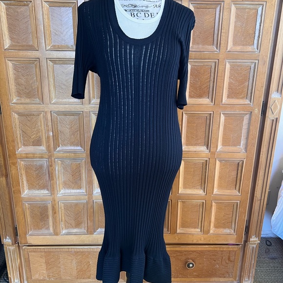 Marc By Marc Jacobs Women’s Short Sleeve Stretch Form Fitting Dress Size L Blue - Picture 3 of 4